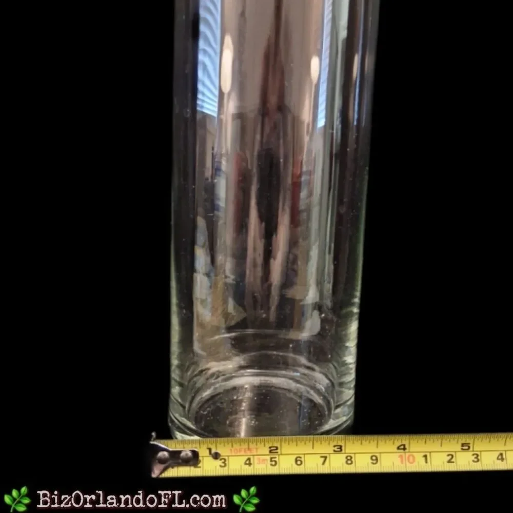 VINTAGE: Clear Tall Glass Cylinder Bottle Terrarium With Cork Stopper